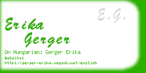 erika gerger business card